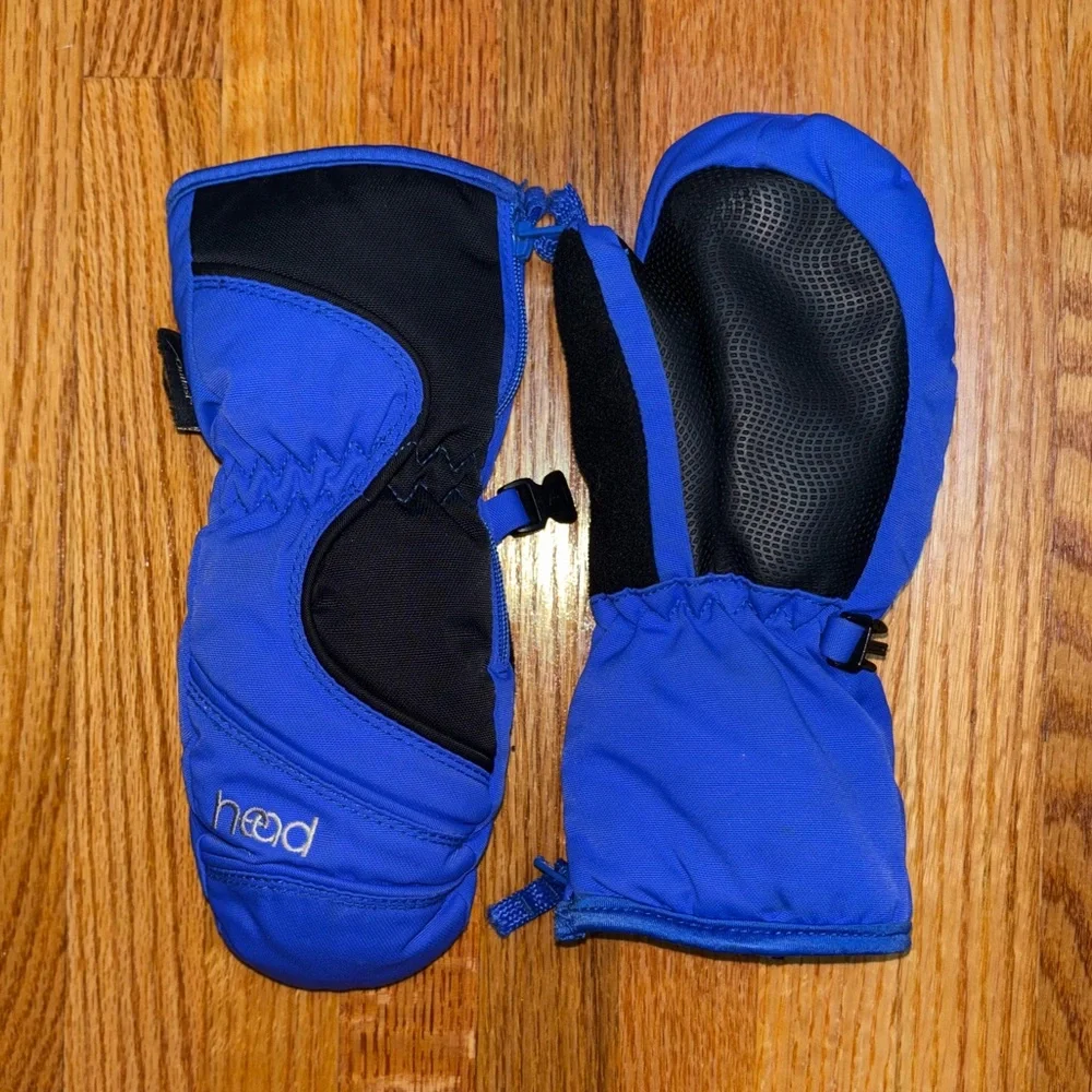 Head Insulated Mittens Size Small Blue Like New